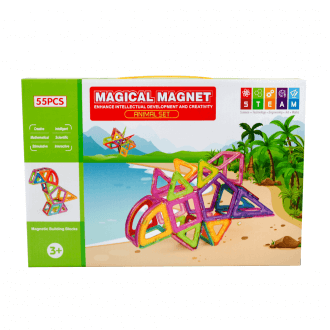 Развивающий магнитный конструктор Magical Magnet (Dinosaur Set) 55 деталей (78002)-2